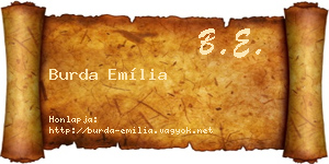 Burda Emília névjegykártya